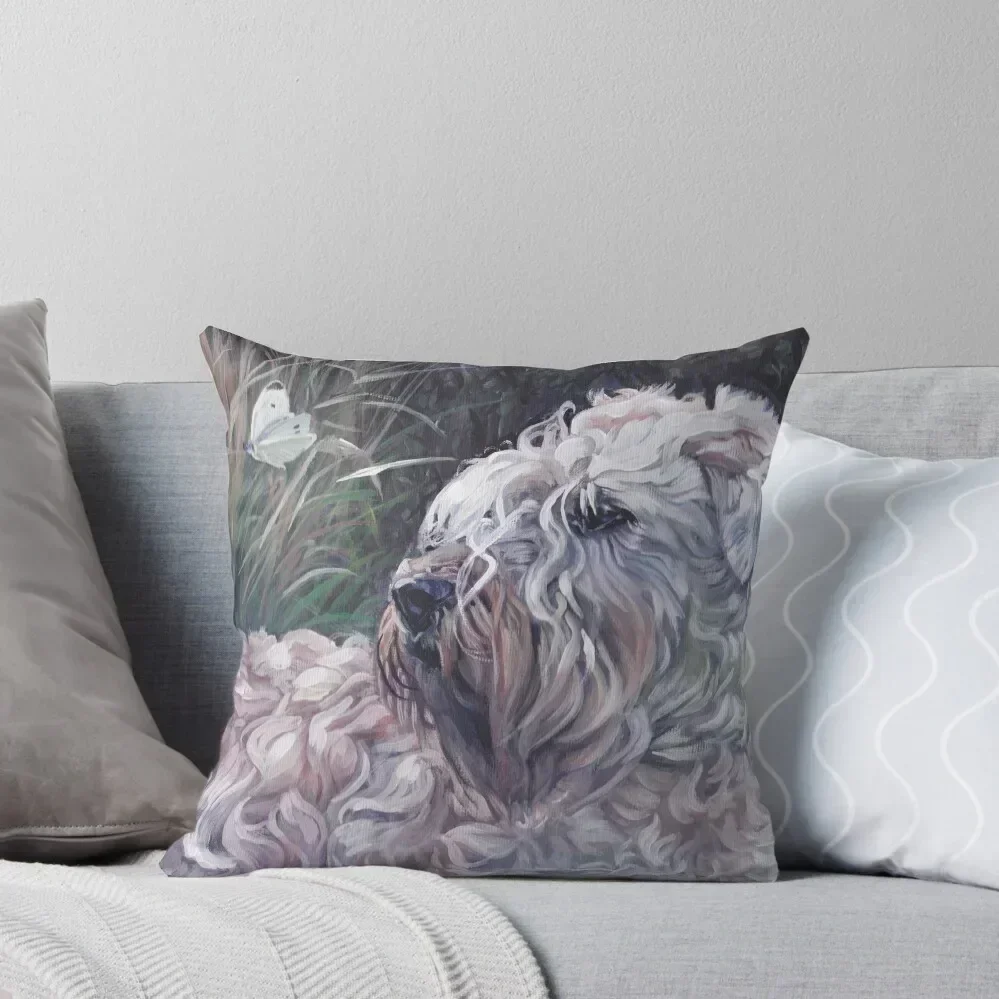 Soft-coated Wheaten Terrier Fine Art Painting Throw Pillow Throw Pillow Covers christmas pillow case