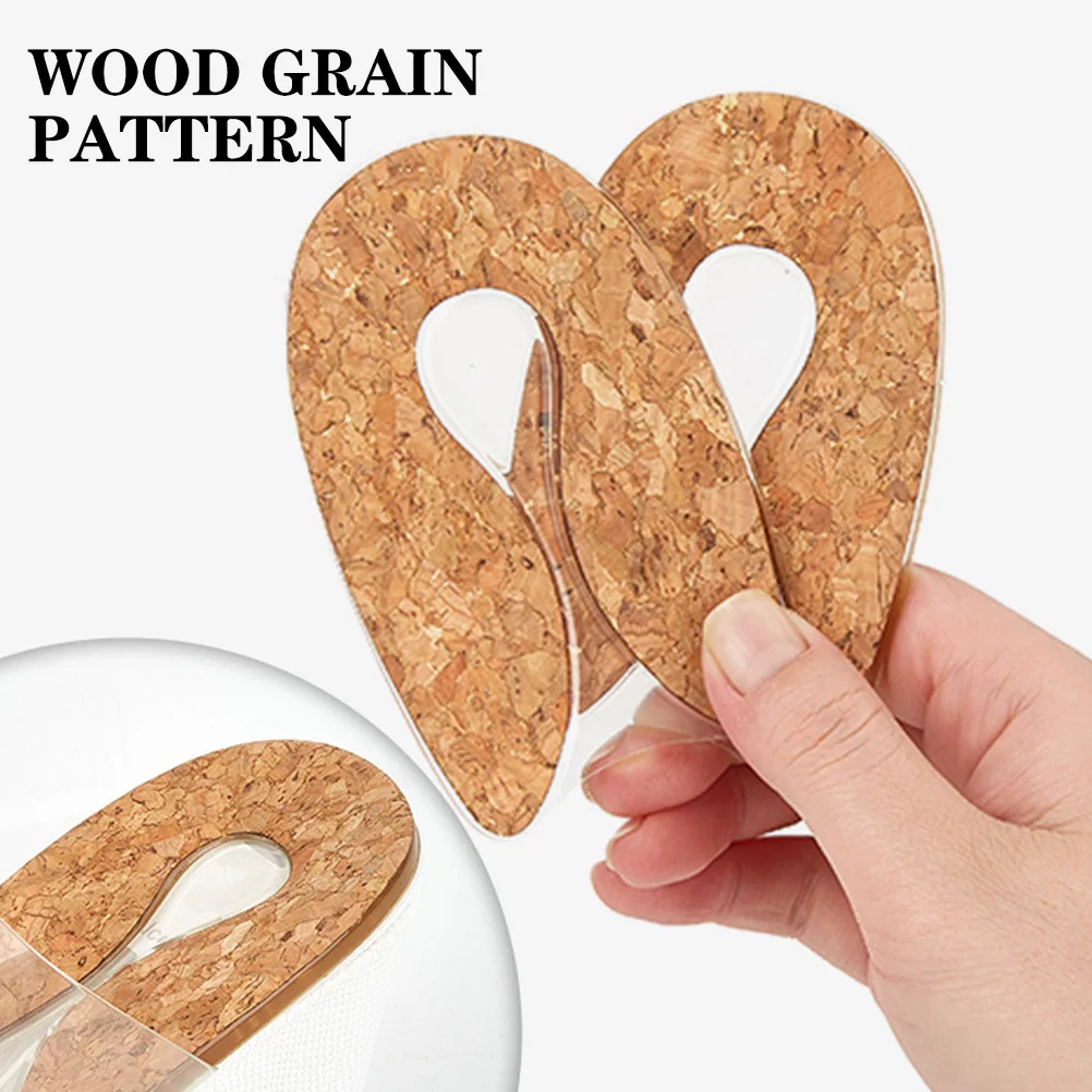 

2Pairs Breathable Silicone Heel Pads Invisible Shock Absorbing Height Increase Insoles for Men Women Shoes Boot Warm
