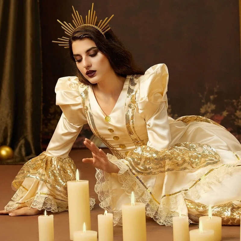 1PCS/ Spiked Halo Crown Headband - Adjustable Zip Tie Goddess Headpiece for Women's Halloween Costume & Cosplay Party