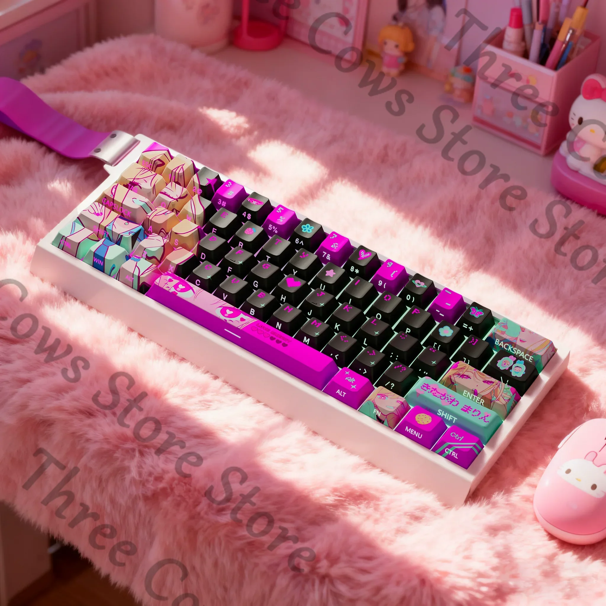 

Аниме My Dress-Up Darling: Китагава Марин в образе Блэк Лобели (версия Лиз) Колпачки для механической клавиатуры в стиле косплей с мультяшными персонажами, подарок для фанатов