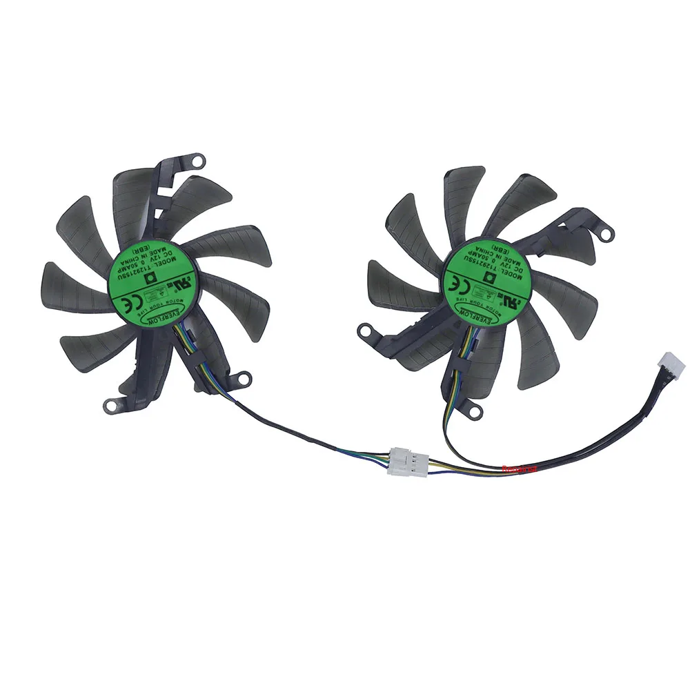 2Pcs/Set,T129215SU,Graphics Video Card Fan,VGA GPU Cooler,For GALAX RTX 3060 Ti,For GALAX GTX 1660 (1-Click OC)