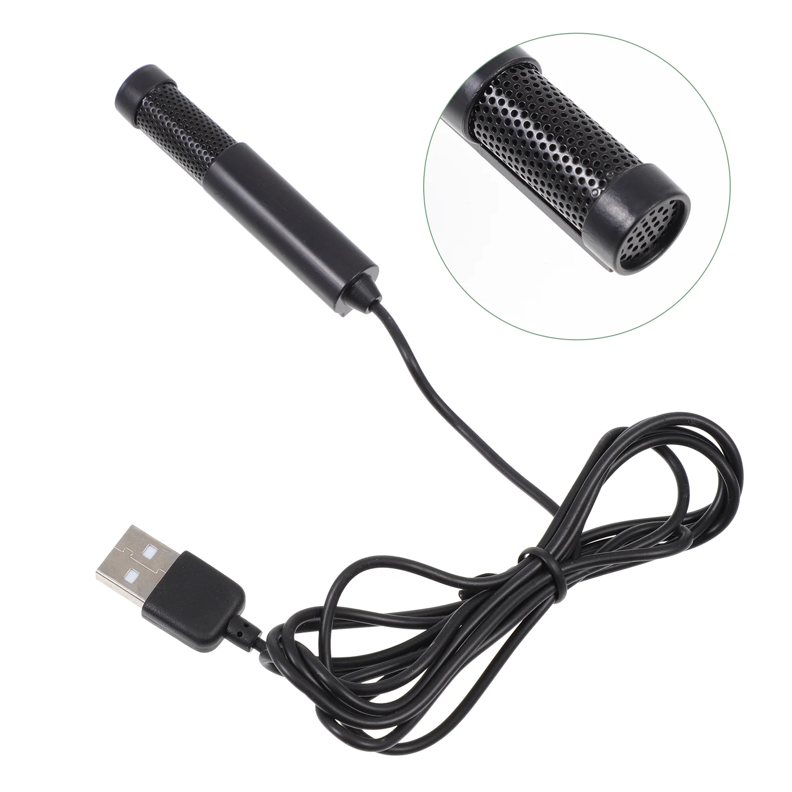 

1pc Portable Computer Mic Mini USB Microphone Laptop Voice Microphone (Black) Portable Mic Computer Microphone