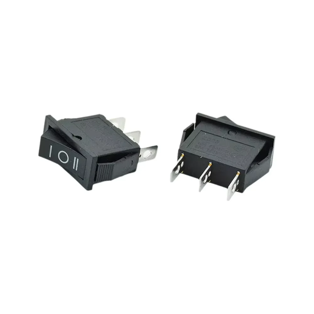 5 pcs/lot  AC 15A 250V /20A 125V 3 Pin SPDT  ON-OFF-ON black 3 Position KCD3 Boat Rocker Switch