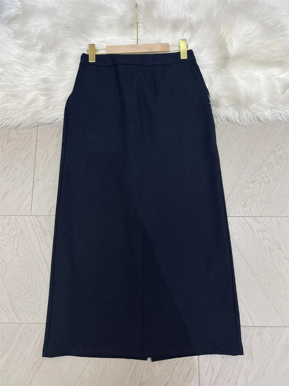 Autumn And Winter New Women's Stand up Collar Single Breasted Wool Blend Suit Jacket+High Waist Casual Versatile Half Skirt Set