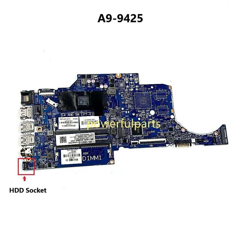 

For HP 245 G8 14-DK 14S-DK Motherboard 6050A3063701-MB-A01 L46705-601 A9-9425 Cpu On-Board 100% Working Good