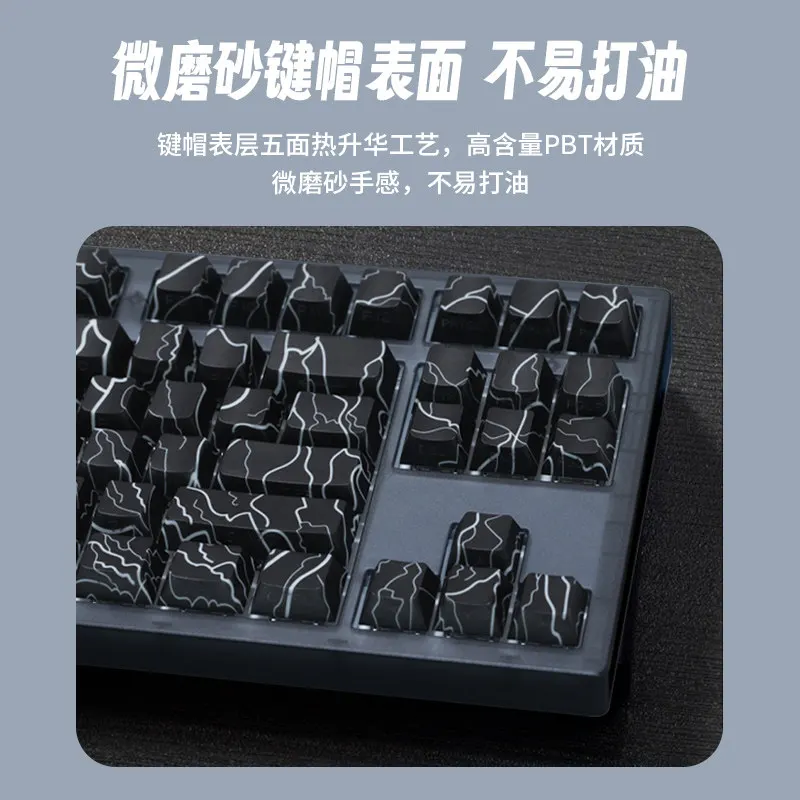 side engraving pattern characters double light-transmitting keycaps personalized side engraving original highly keycap