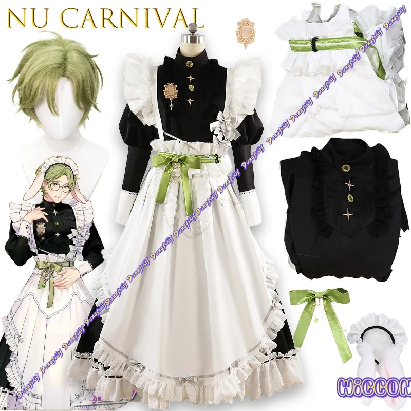 

Girls Nu Carnival Olivine Lolita Maid Dress Cute Lace Bowknot Sexy Anime Halloween Christmas Party Cosplay Costume