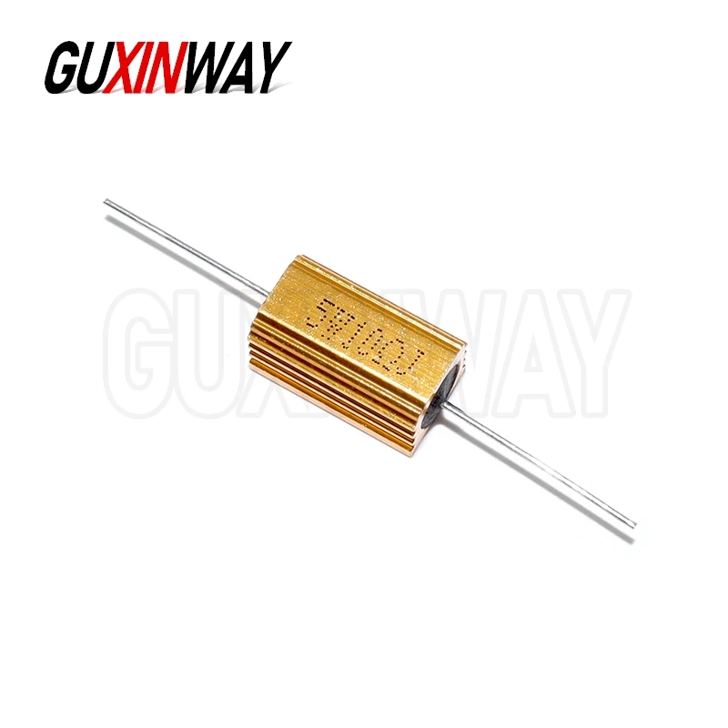 RX24 5W 10W 25W アルミパワーメタルシェルケース巻線抵抗器 0.01Ω～30KΩ 1Ω 2Ω 3Ω 5Ω 6Ω 8Ω 10Ω 20Ω 100Ω 150Ω 1KΩ 10KΩ 20KΩ 100KΩ