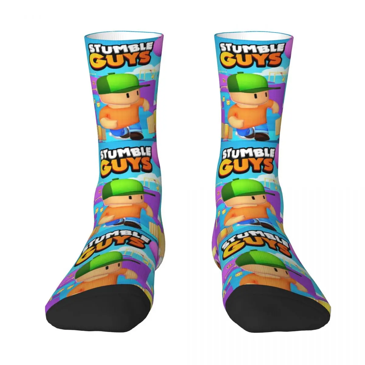 Classic Stumble Guys Game Socks Harajuku Sweat Absorbing Stockings All Season Long Socks Accessories for Unisex Gifts