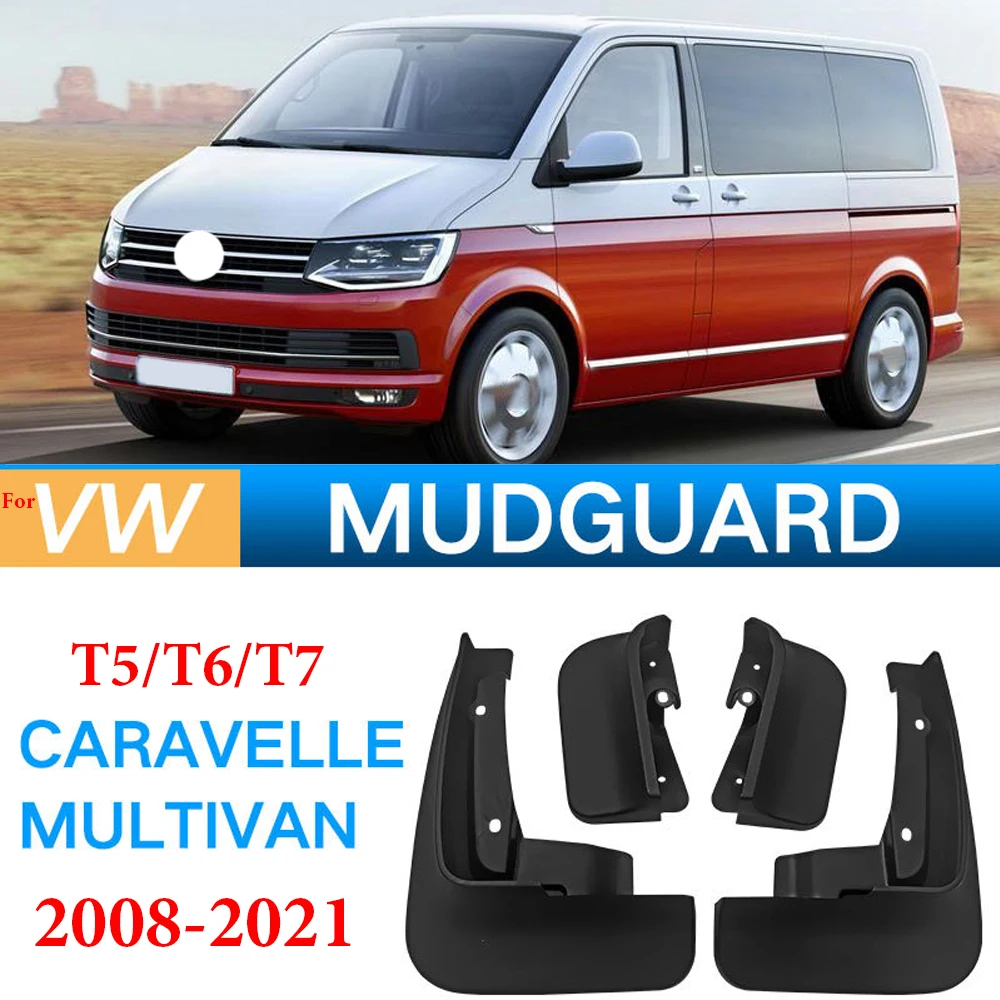 

4pcs FOR Volkswagen VW Transporter Caravelle Multivan T5 T6 T7 Mudguards Fender Mud Flap Guard Splash Car Accessories