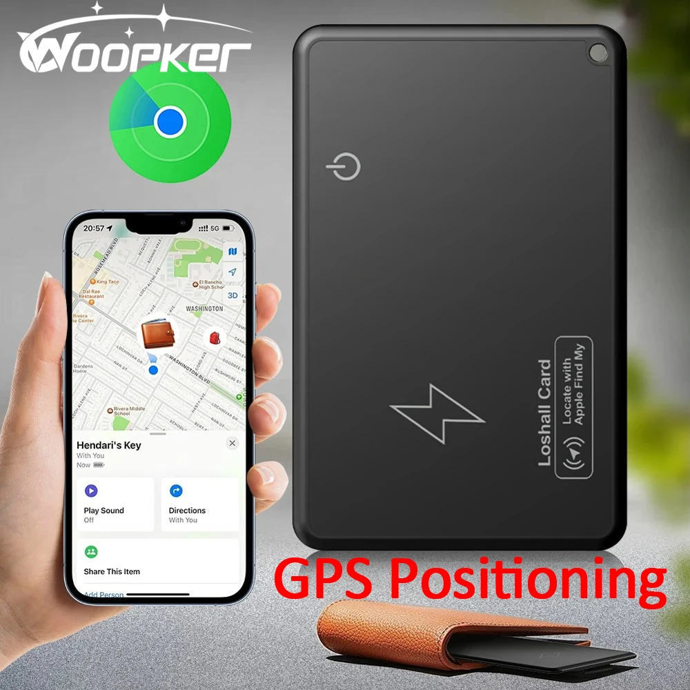Lose Proof Smart Bluetooth GPS Tracker for Apple IOS System's New Wireless Charging Tracking Location Wallet Tracking Card