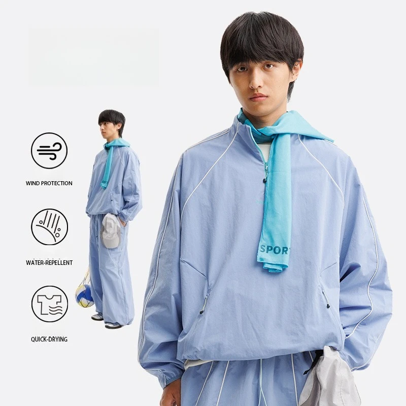 

Unisex Lightweight Hooded Flight Jacket: Windproof, Waterproof, Quick-Drying Outdoor Functional Outerwear