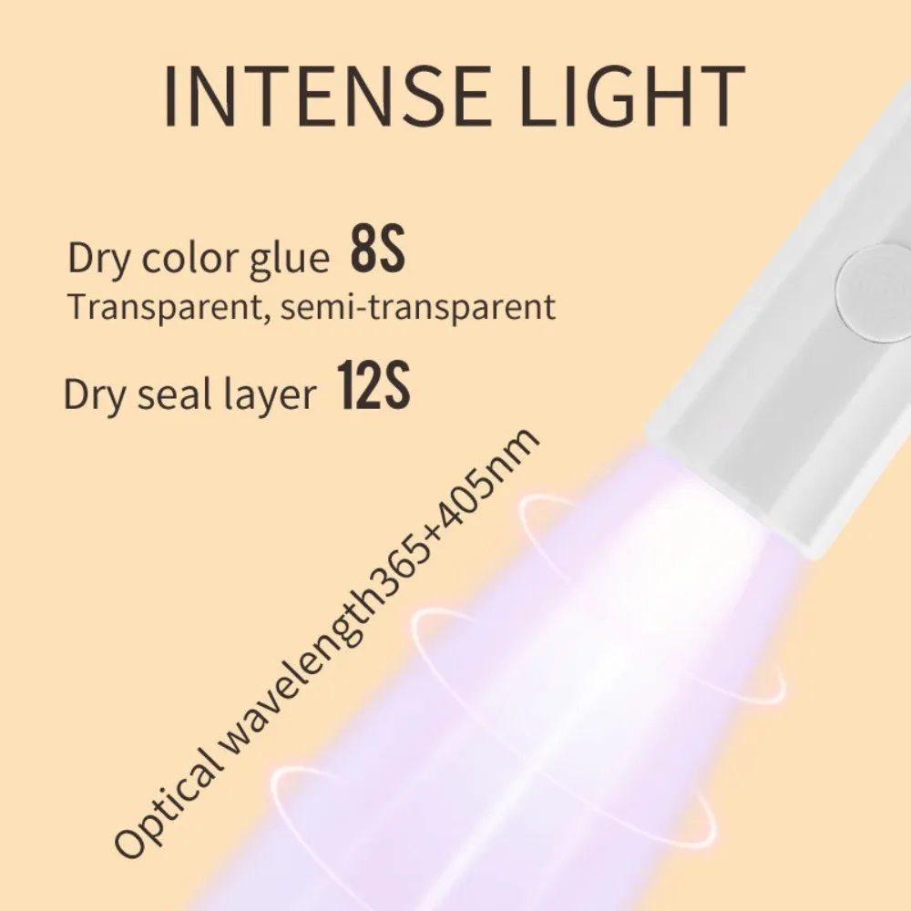 جديد الأشعة فوق البنفسجية LED مجفف الأظافر الصغير مصباح يدوي هلام طلاء الأظافر سريعة الجافة تجفيف مصباح يده USB قابلة للشحن مانيكير مسمار أدوات الرسم