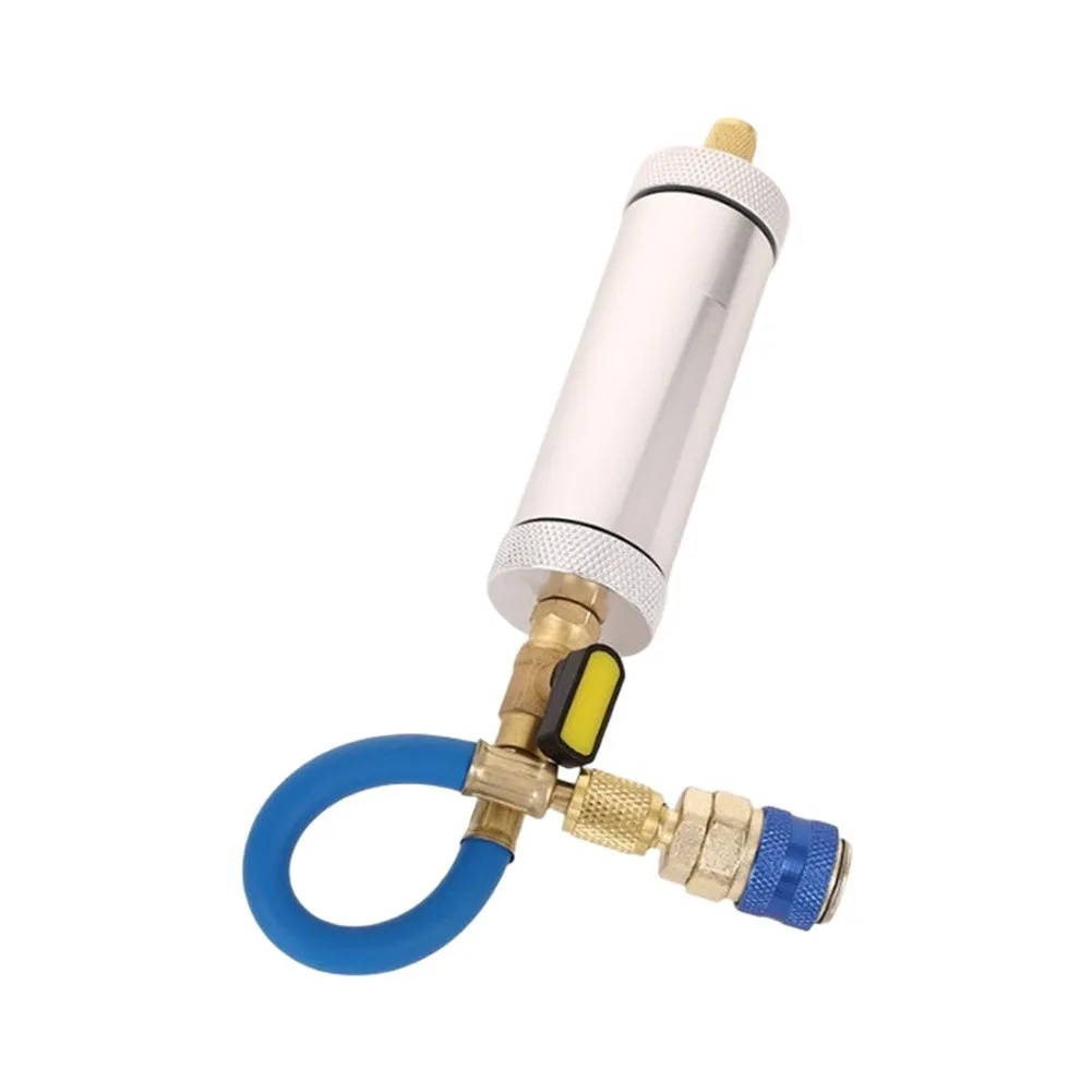 Professional AC Oil Dye Injector Kit For R134A-R1234YF Systems With Quick Couplers/Measuring Cup For Air Conditioning Maintenanc
