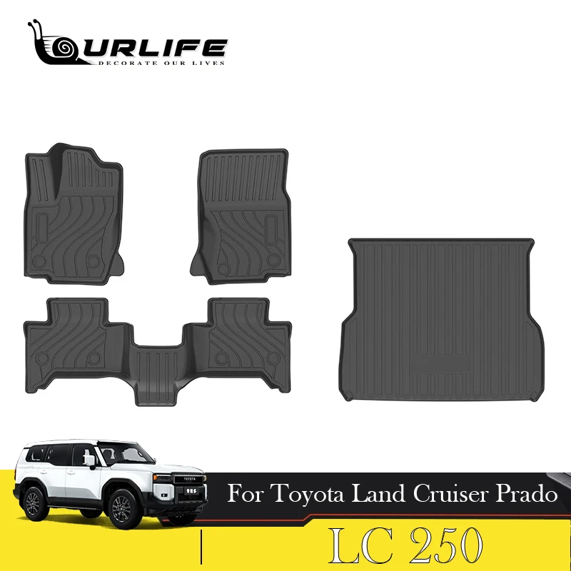 

For 2024 Toyota Land Cruiser 250 Prado LC250 2024 2025 Floor Mat Car Trunk Mat TPE Waterproof Foot Mat Fully Covered