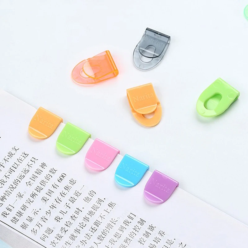10/20PCS Mini Color Paper Clips Set Candy Transparent Metal Bookmarks File Index Page Holder Clamp Office School