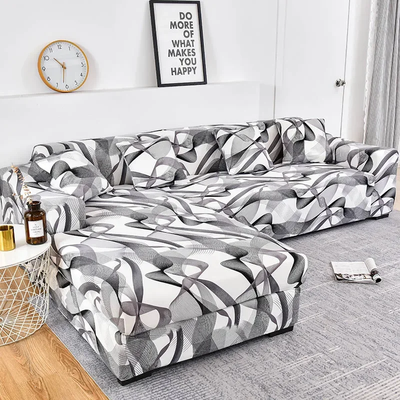 Corner Sofa Covers for Living Room Elastic Slipcovers Couch Cover Stretch Sofa Towel L Shape Chaise Longue