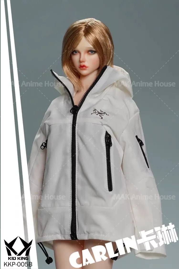 طفل الملك KKP005 1/6 كارلين فتاة المنقولة عيون رئيس نحت نحت نموذج صالح 12 "الجلد شاحب أنثى الجندي عمل الشكل دمى الجسم #3