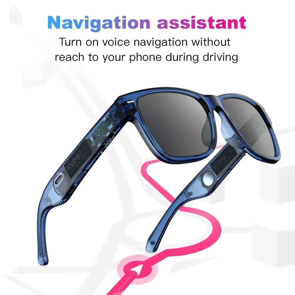 New KUMI Meta V1 Smart Glasses IPX4 Waterproof Break Audio-visual Imagination Create Bluetooth glasses Bluetooth 5.0 Phone Call - Image 6