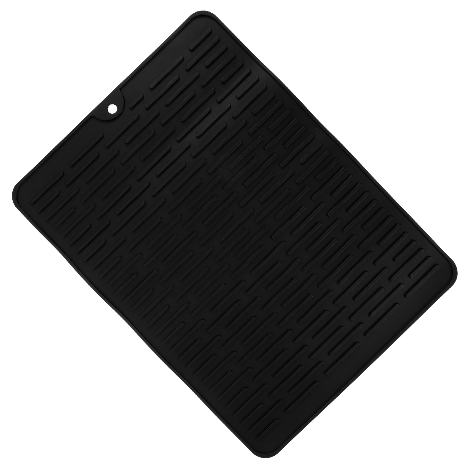 

Silicone Dish Mat Kitchen Sink Drying Mat 40x30cm Black Heat Resistant Kitchen Sink Draining Pad Non Slip Bowl Plate Holder