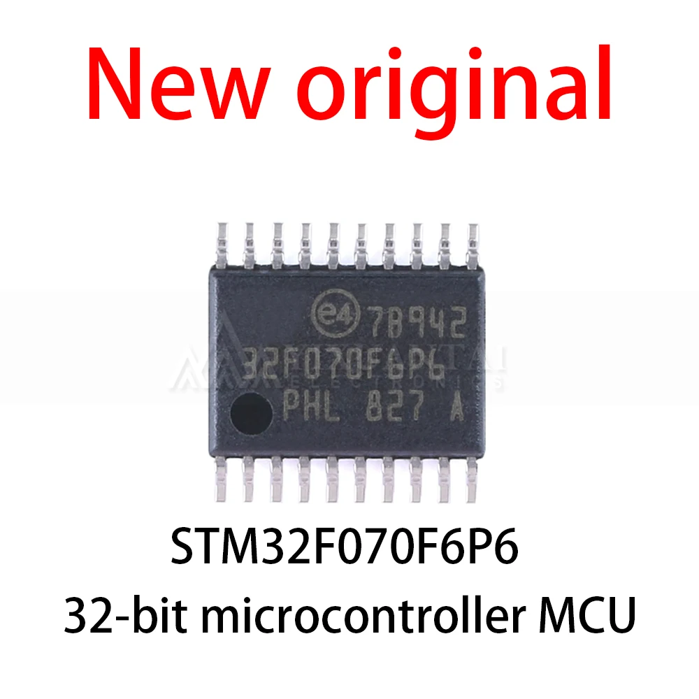 (10-50piece) New original STM32F070F6P6 STM32F070 TSSOP-20 ARM Cortex-M0 32-bit microcontroller MCU