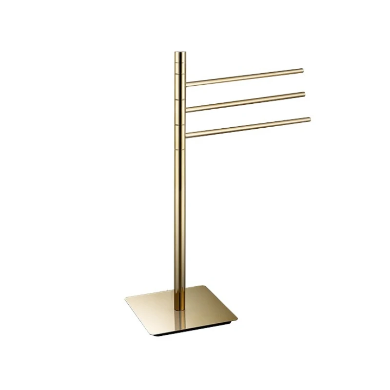 

Towel rack Floor-to-ceiling vertical movable rotating bar Bath towel rack Washbasin countertop rack Multi-bar