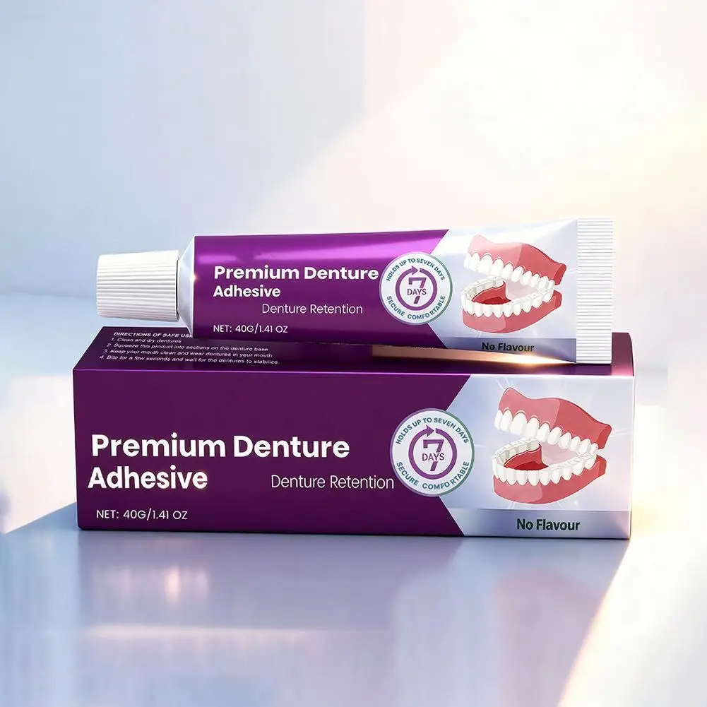 

40g Denture Fixing Adhesive Cream Strong Complete Professional Dentures Glue Dentistry Products Materials Strong adhesion