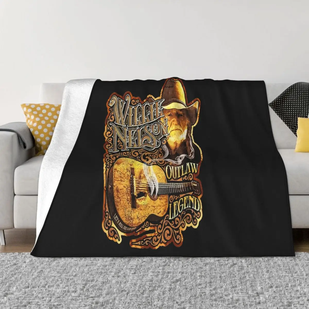 New Willie Nelson Gift Country Music All Size S To 4Xl P1070 Interested Vacation New Design Female Throw Blanket