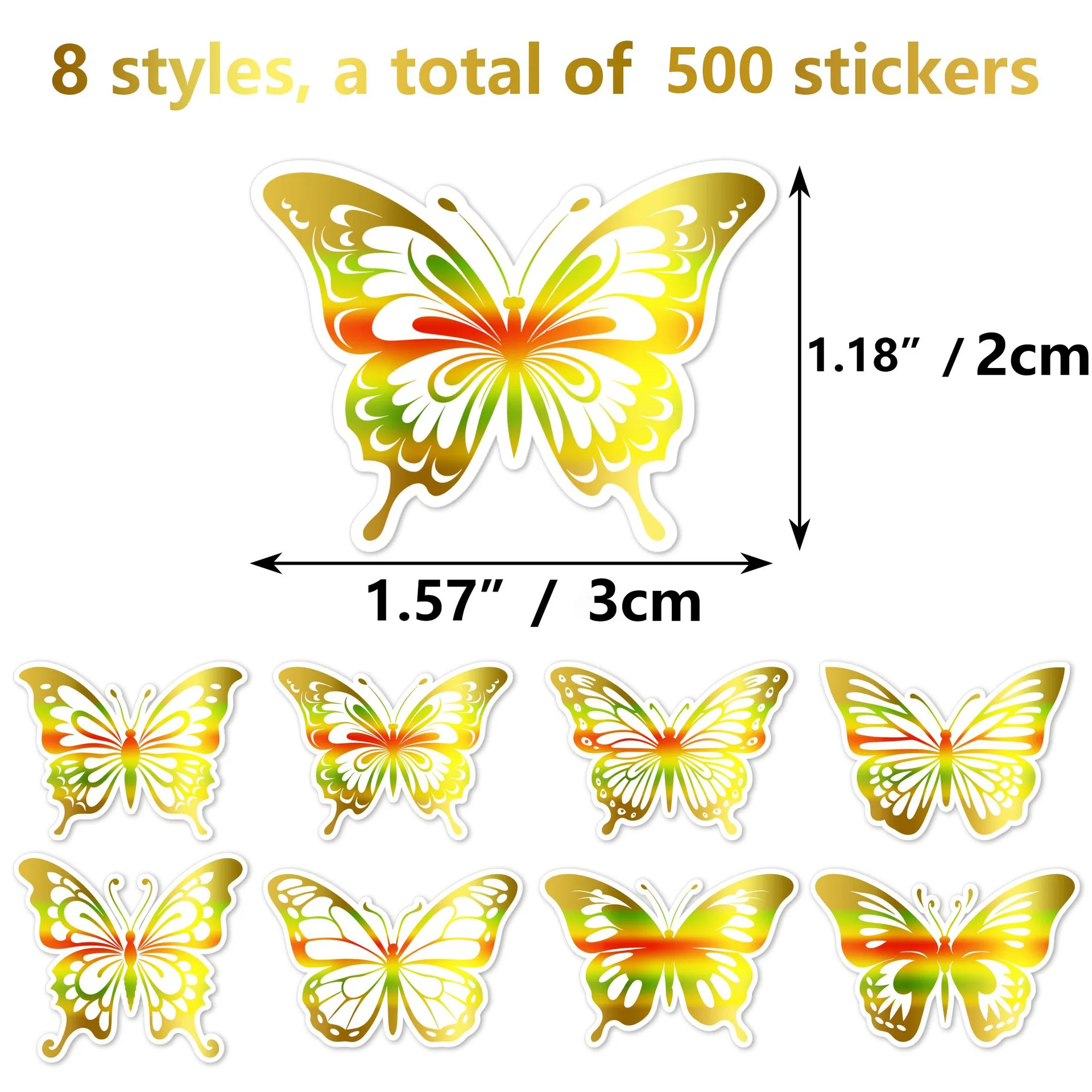 Stationery Sticker Butterfly Stickers For Phone Baking Labels Gifts