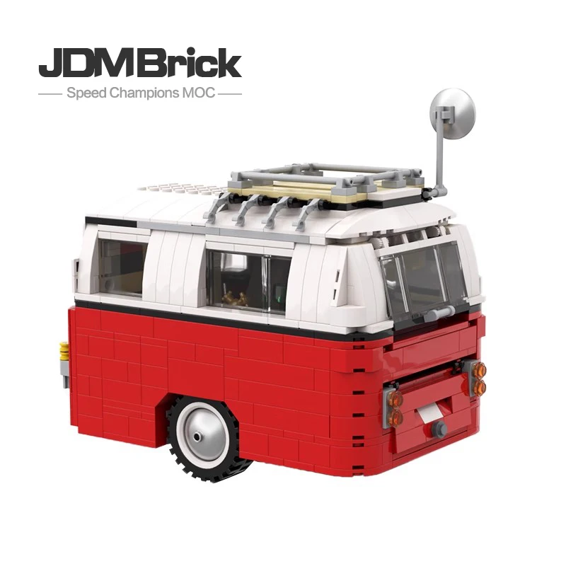 Car Toy MOC-46121 Caravan Trailer Creative Assembly Small Particle DIY Brick Building Block Car Model Boy Gift Set