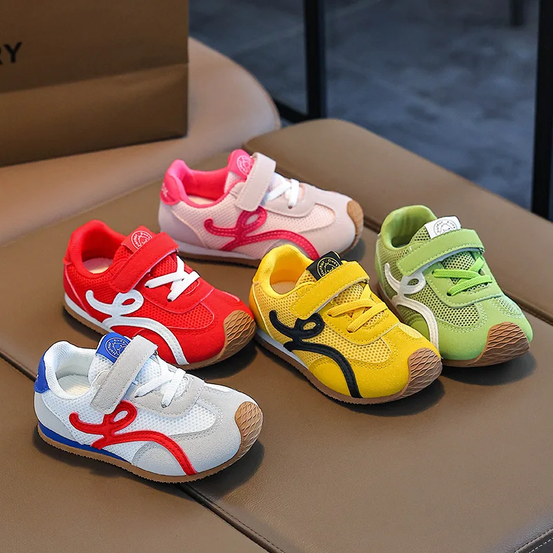 Spring Autumn Breathable Mesh Casual Shoes Boys Girls Kids Soft-Sole Non-Slip Low-Top Sneakers School Campus Shoes Casual Shoes
