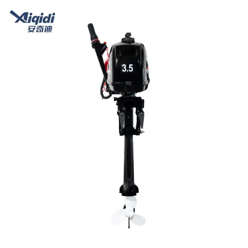 เรือ T3.5เครื่องยนต์ aiqidi แบบมือหมุน3.5HP 2จังหวะเอียงด้วยตนเองเครื่องยนต์ติดท้ายเรือ