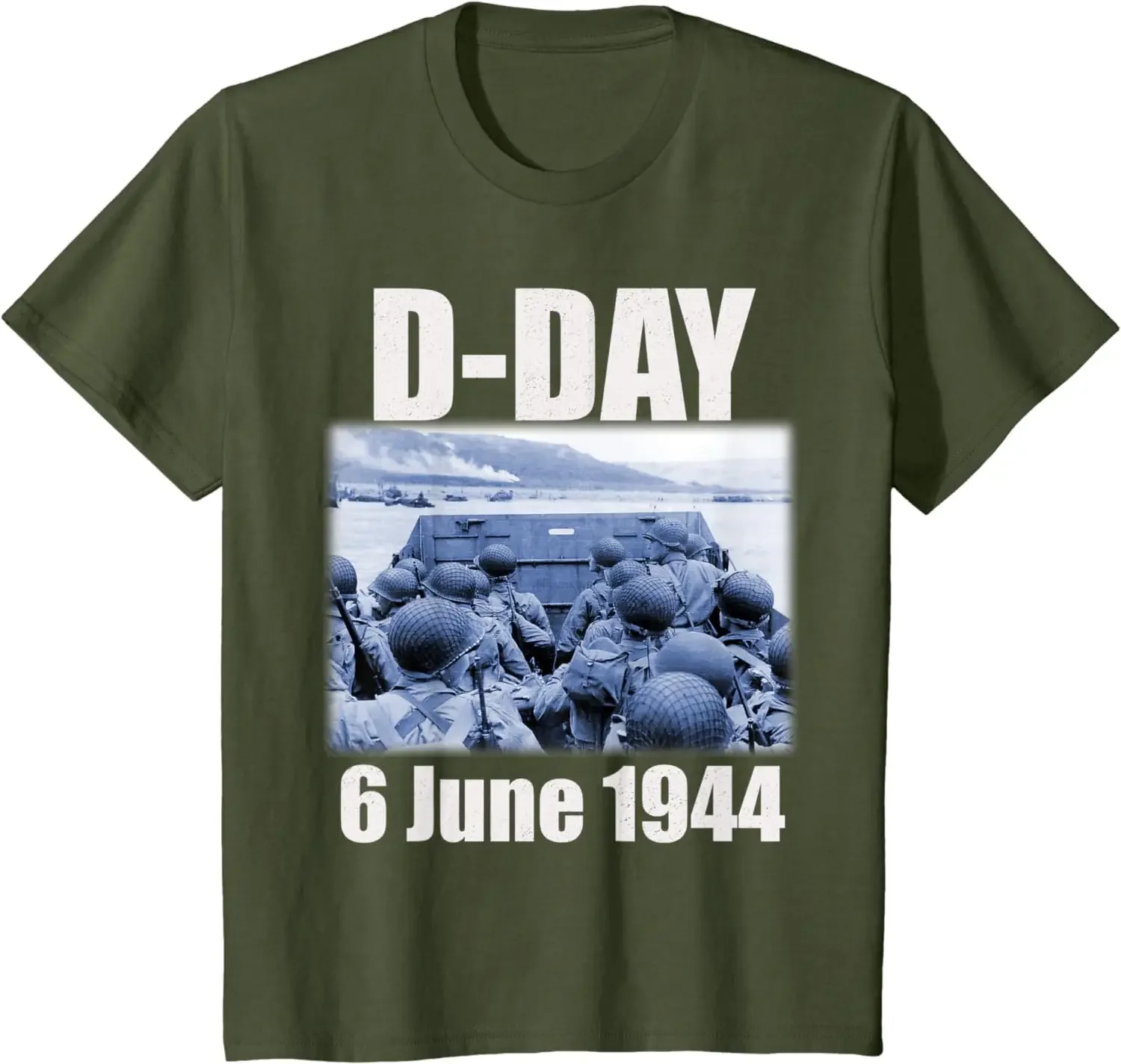 Retro Design Normandy Landings D-Day T-Shirt 100% Cotton O-Neck Summer Short Sleeve Casual Mens T-shirt Size S-3XL