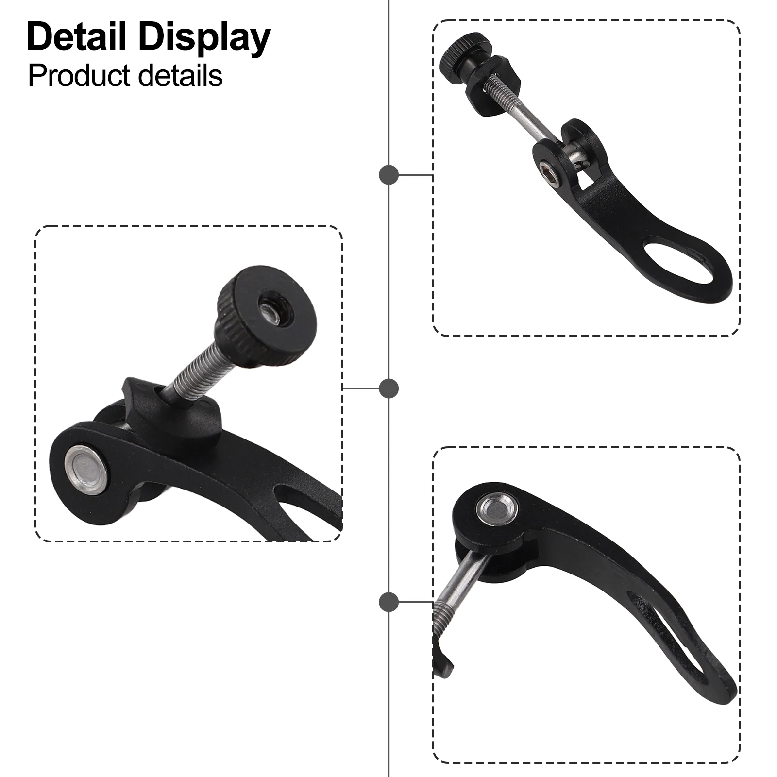 For Bike Bicycle Quick Release Bolt Bike Seatpost Clamp 5 45mm Lightweight M5 Thread Adjustment Aluminum Alloy
