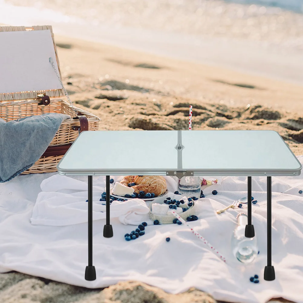 

4 Pcs Lapdesk Folding Table Legs Metal Horseshoe Black Foldable Heavy Duty Travel