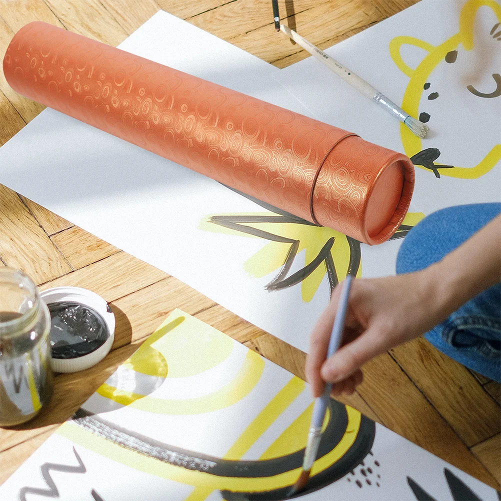 2pcs Gift Packaging For Artwork Storage Adjustable Poster Holder Tube Mailing Wrapping Protector Paper Transport Tube