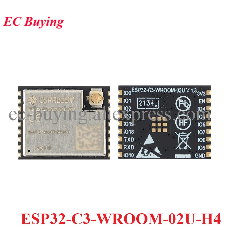 10 szt./1 szt. ESP32-C3-WROOM-02 02U-N4 H4 MINI-1 ESP32C3 2.4GHz BLE 5.0 WiFi Bluetooth-kompatybilny 4MB SPI Flash IoT Wi-Fi — zdjęcie produktu 6