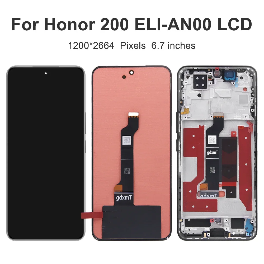 For HUAWEI Honor 200 6.7''For Honor200 ELI-AN00 LCD Display Touch Screen Digitizer Assembly Replacement