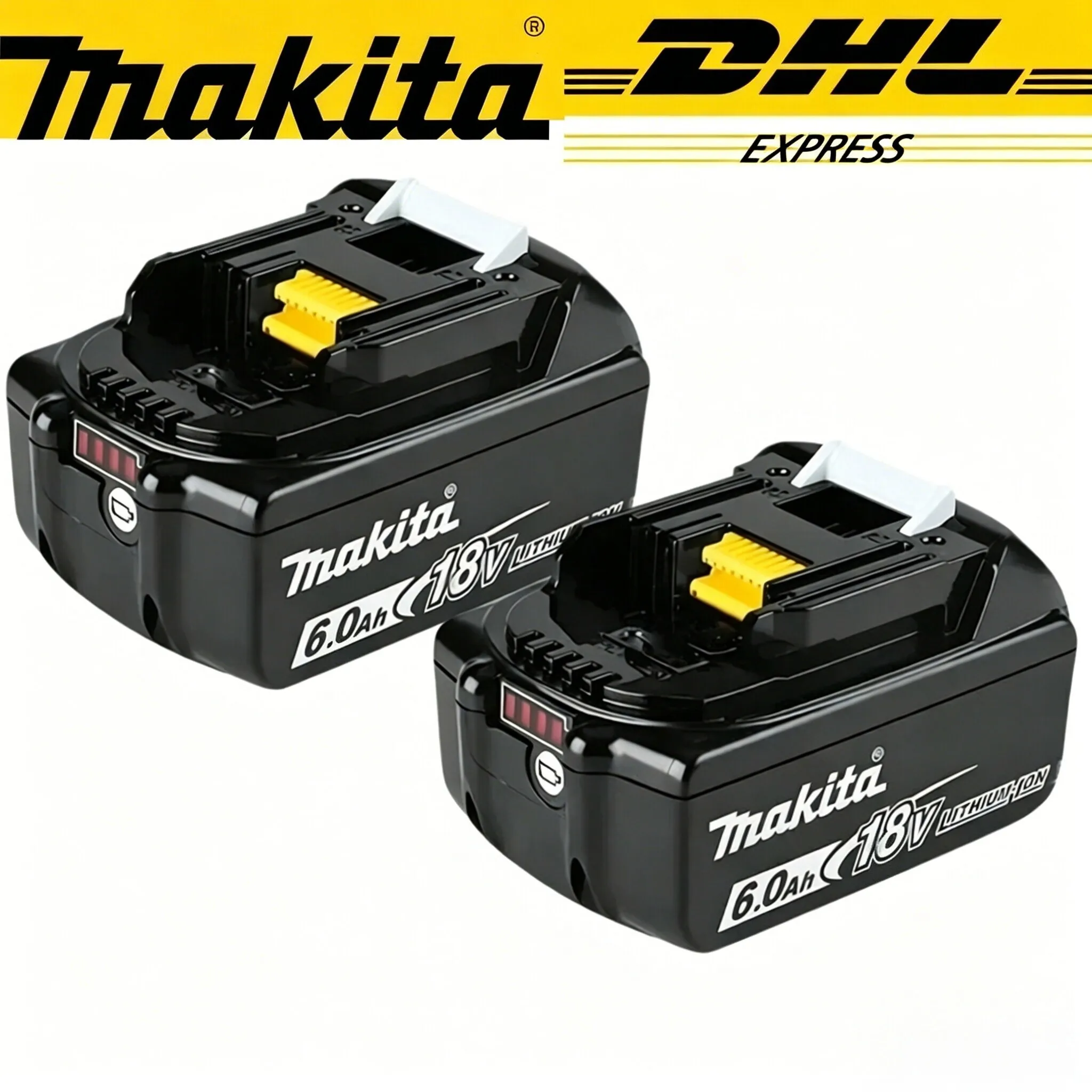 6Ah 100% Original Makita 18V Battery BL1860B Rechargeable Lithium-Ion Battery for Makita 18V Power Tools Replace the Battery.