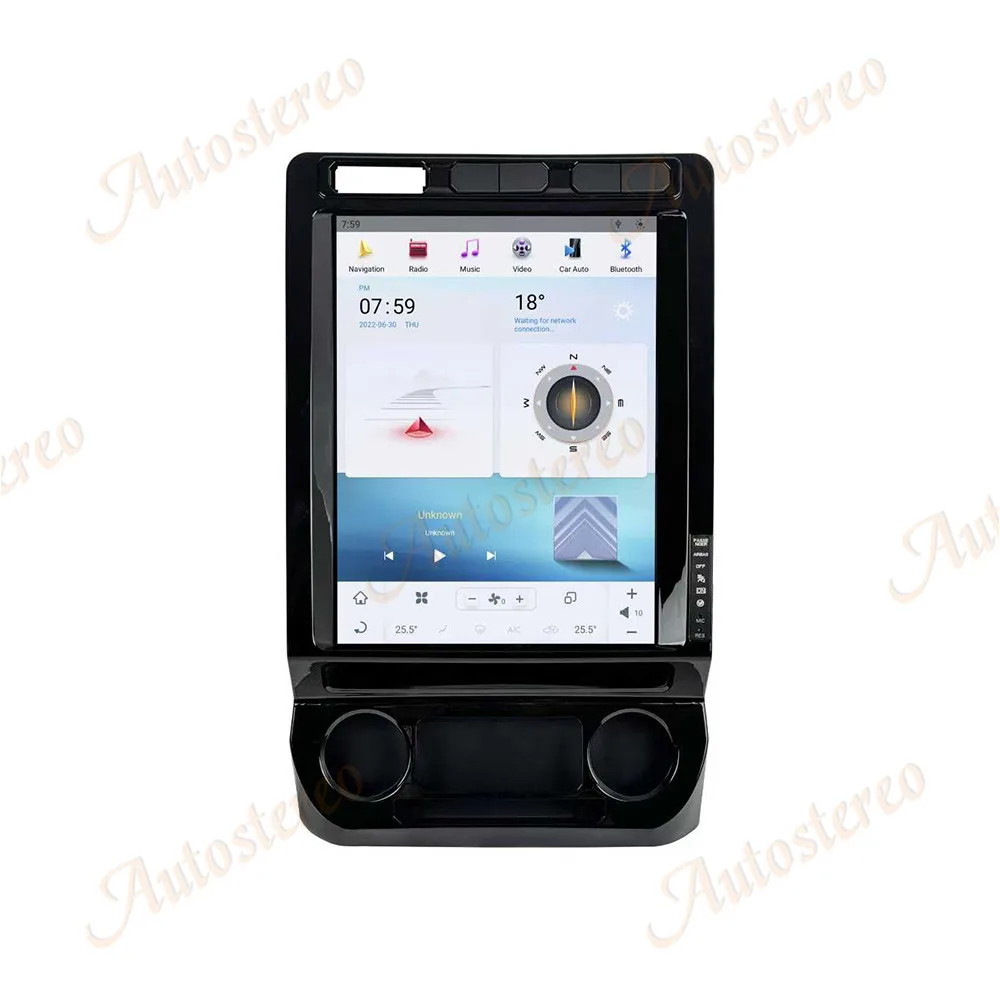 12.1 Screen Android Multimedia Player GPS Navigation For Ford F150 2015 2016 2017 2018 2019 Vertical Tesa Audio Radio Head Unit view 4