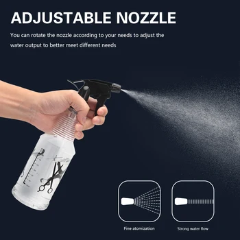 Profissional Cabeleireiro Spray Garrafa, Barbeiro Recarregáveis, Névoa Fina, Água Vazia Pode, Barbearia Pulverizador, Cabelo Ferramentas Suprimentos