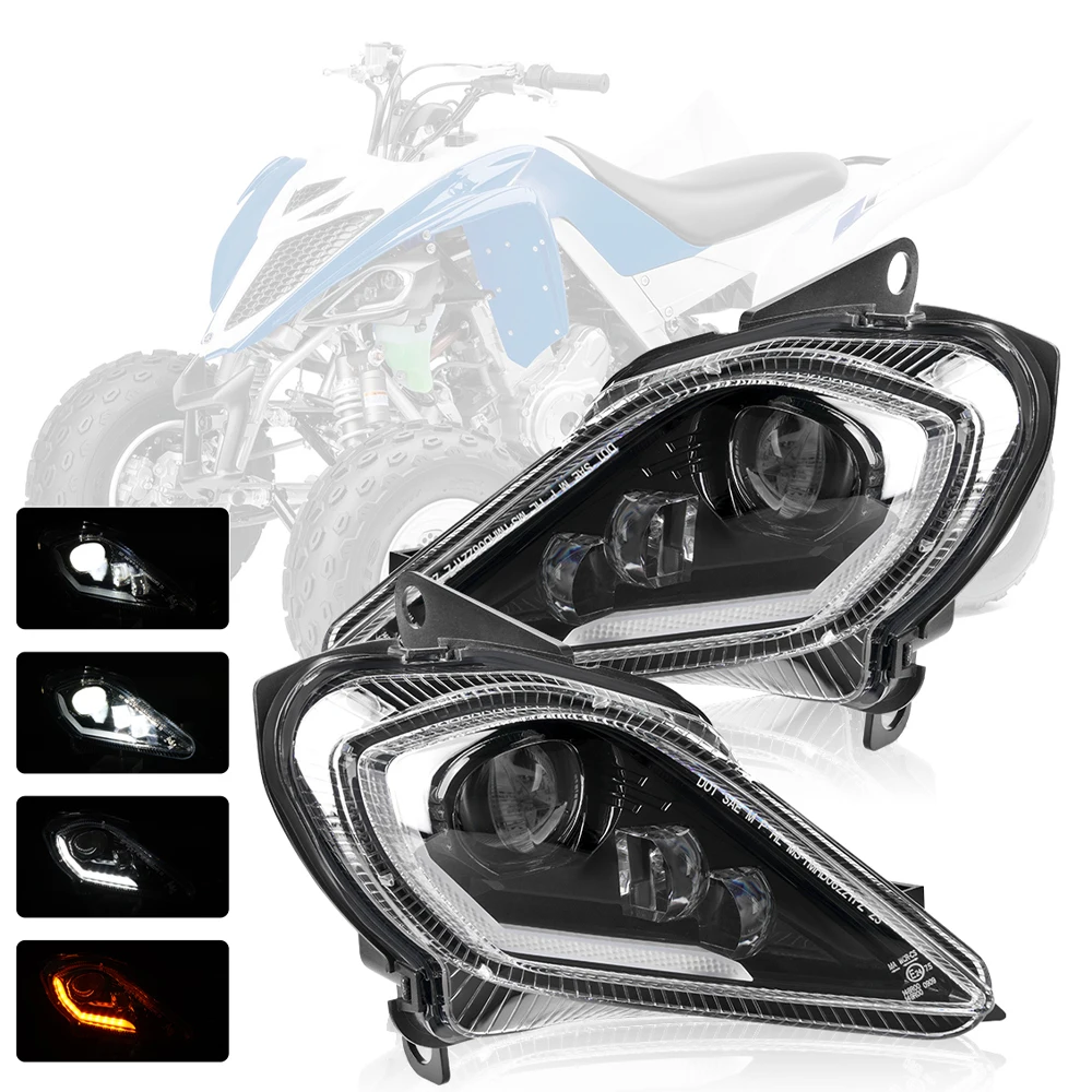 For Yamaha Raptor 700 700R YFZ450 YFZ450R YFZ450X Wolverine 450 2006-2024  LED Headlight DRL Turn Signal light Switch