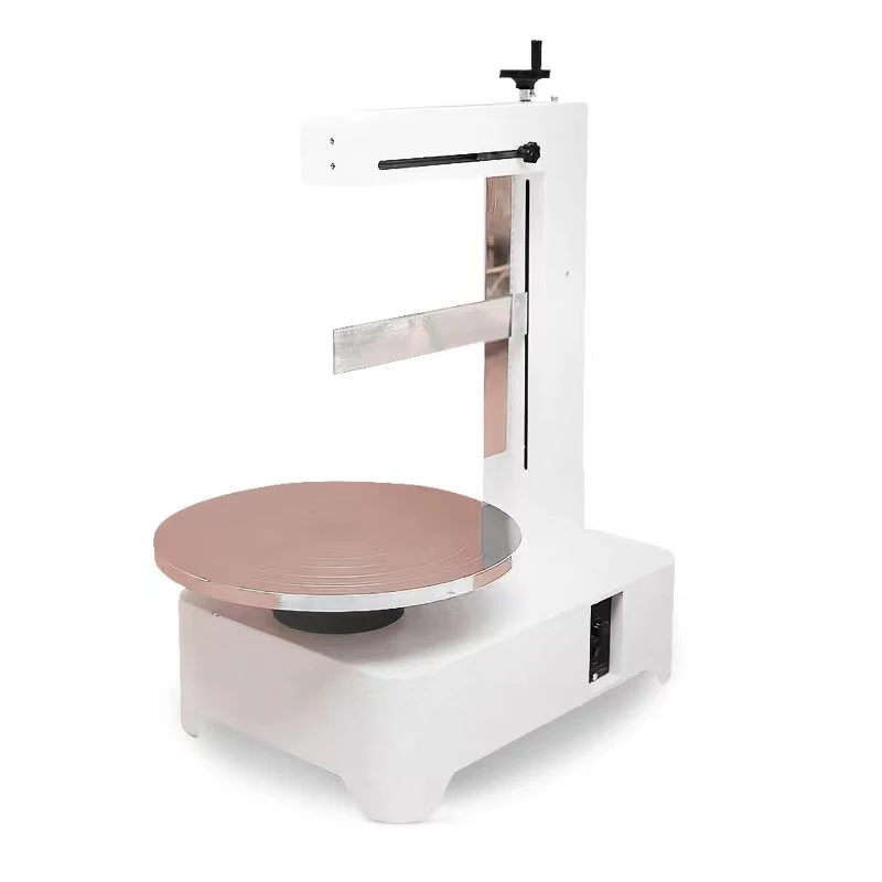 تحديث 220 فولت التلقائي كعكة عيد ميلاد كريم طلاء ماكينة حشو 14 بوصة كعك كريم زبدة نشر Daubing صانع الثلج