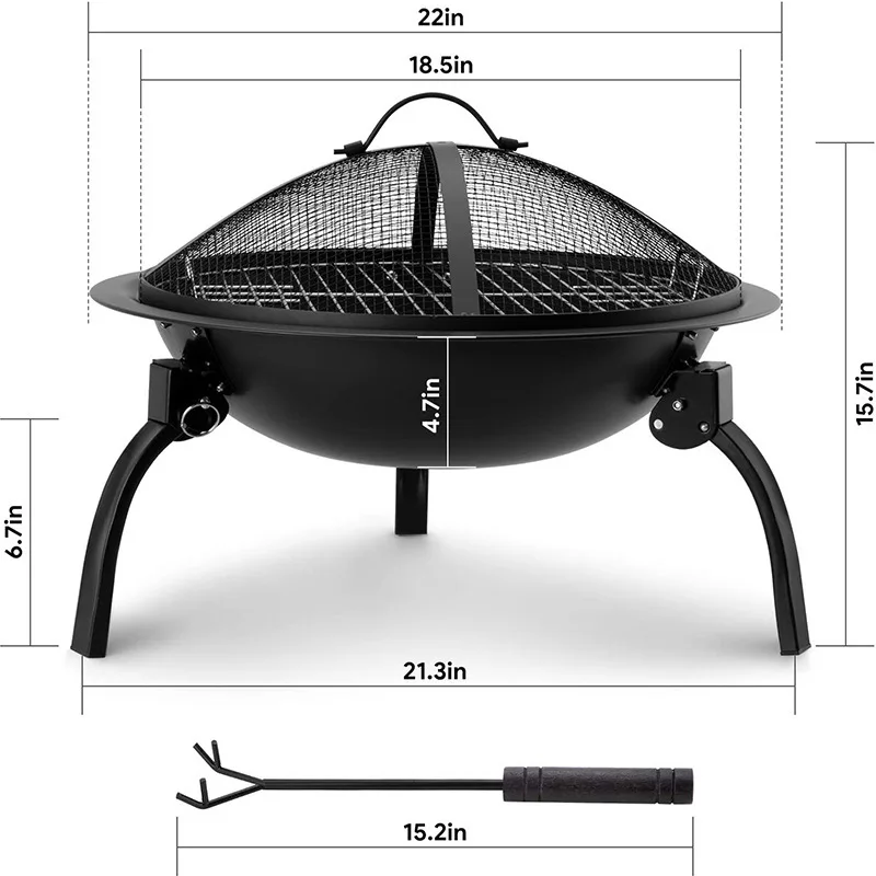 Outdoor Bonfire Indoor Courtyard Gala BBQ Grill Charcoal Brazier Heating Wood Stove Fire Grill BBQ Grill