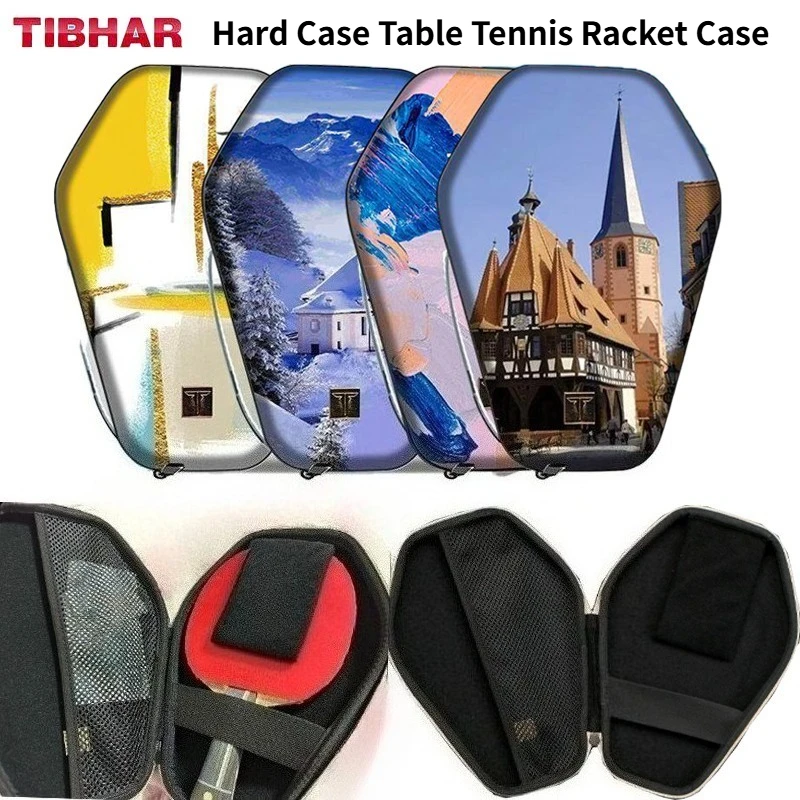 TIBHAR Hard Shell Table Tennis Racket Bag New Exotic Series Gourd Shape Polyester Protective Case for Ping Pong Paddle Storage