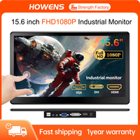 HOWENS 15.6 inch Touchscreen 1920x1080 16:9 60Hz IPS Screen Industrial with 75*75mm VESA HDMI DVI VGA For Laptop PC Phone CCTV