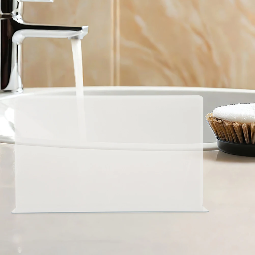 

2pcs Shower Splash Transparent Waterproof Bathtub Corner Guard Easy Diy Water Barrier For Bathroom Vanity Kitchen Sink