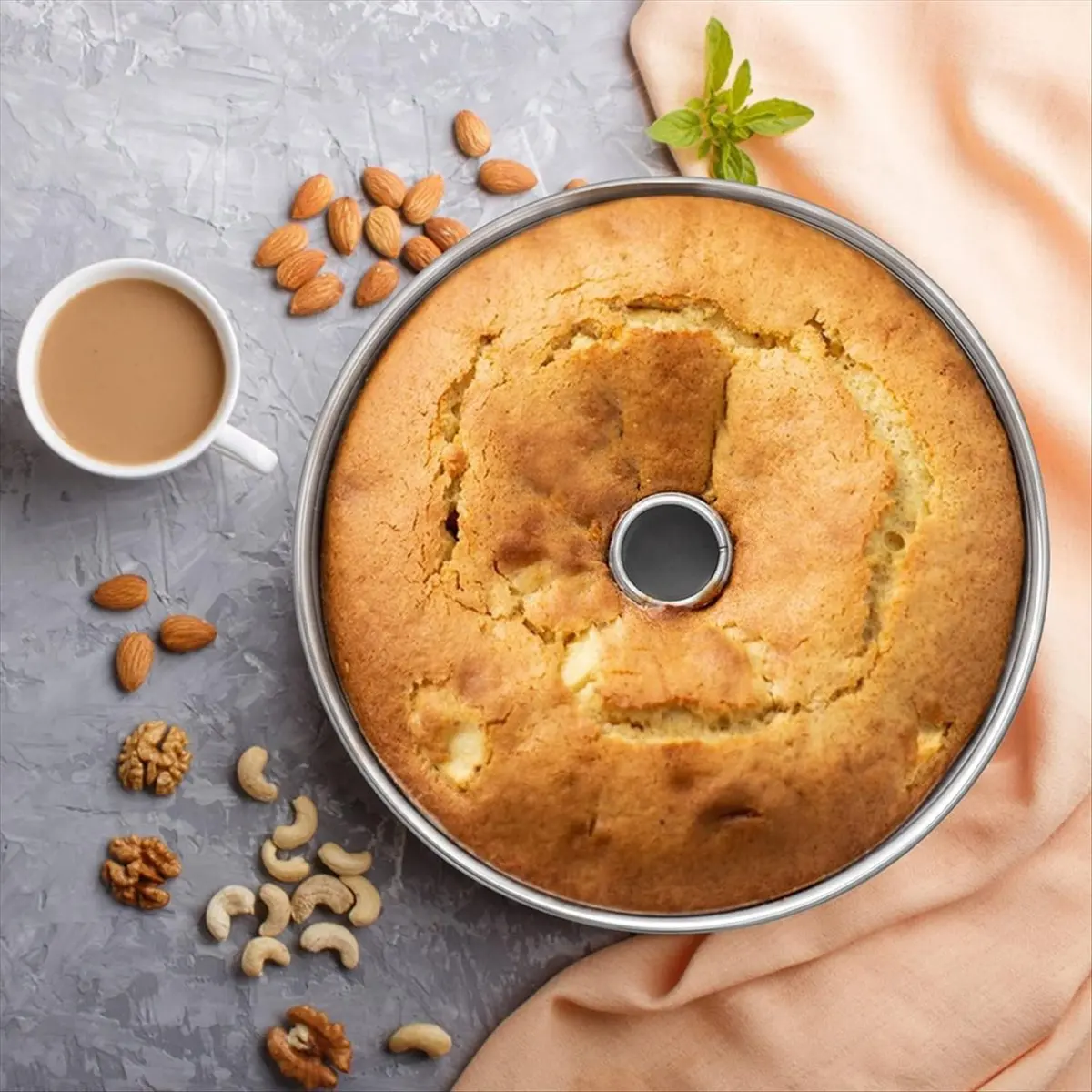 3Pcs 6/7/9 Inches Angel Food Cake Pan Griddle Cake Pans Baking Pans Fluted Tube Pan Dessert Mold Donut Mold-A79M