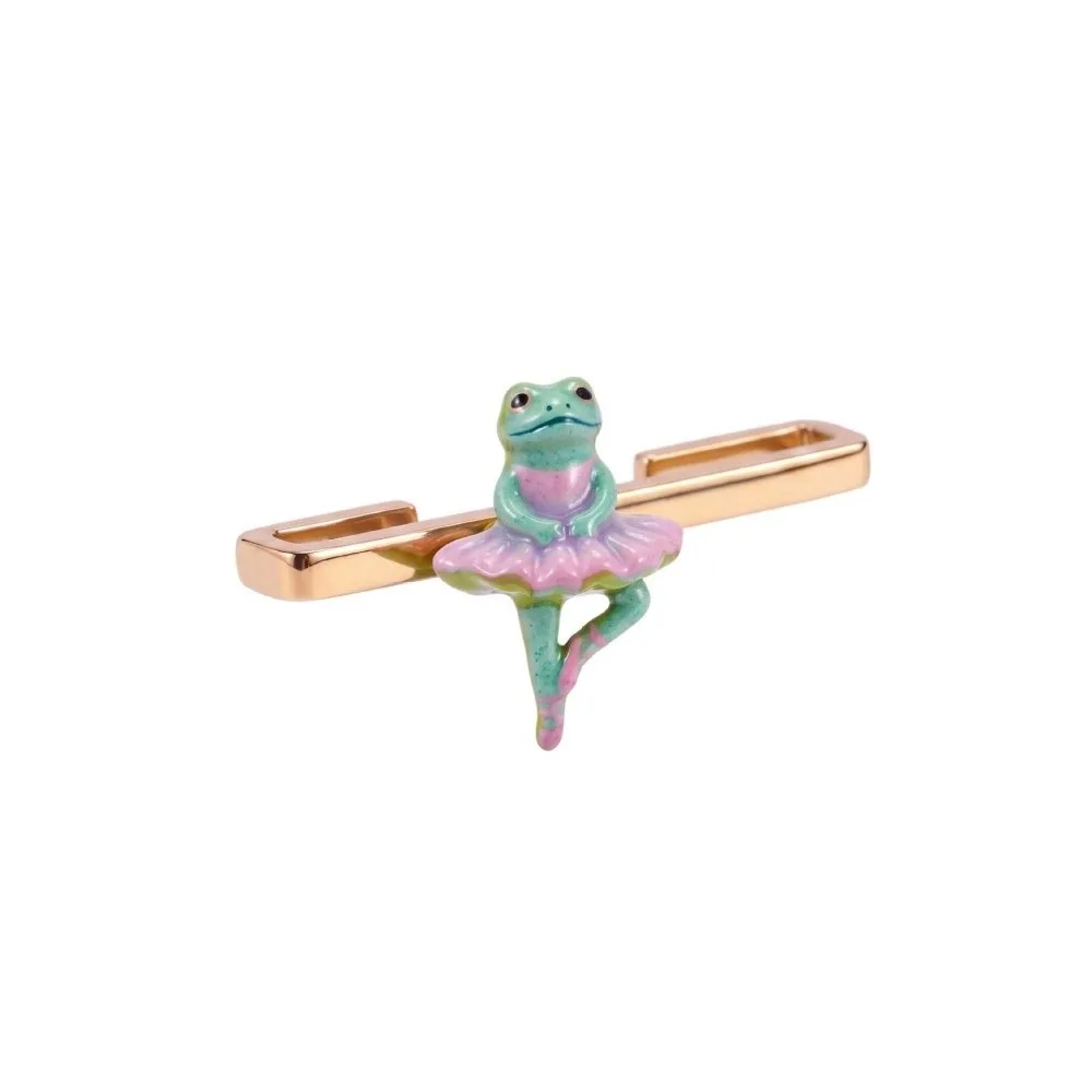 Enamel Animal Watch Strap Pendant Career Animal Ballet Frog Watch Band Ornament Gold Tone Bar for Whoop 5.0/5.0 MG/4.0