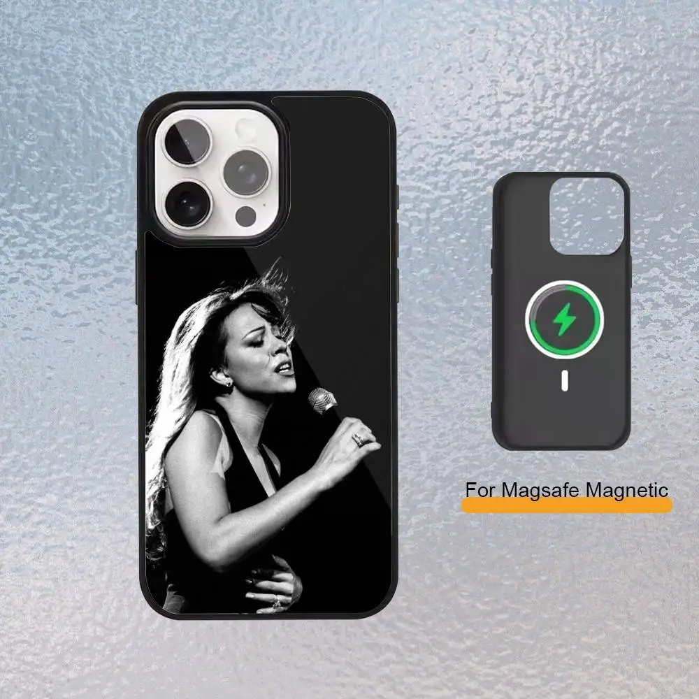 Mariah C-Carey Phone Case for iPhone 17,16,15,14,13,12,11 Plus,Pro Max Magnetic Wireless Charging Cover